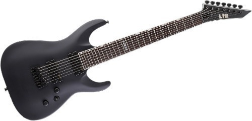 Guitarra Electrica Esp De 7 Cuerdas Mango Maple Mh337-blks Color Gris Oscuro