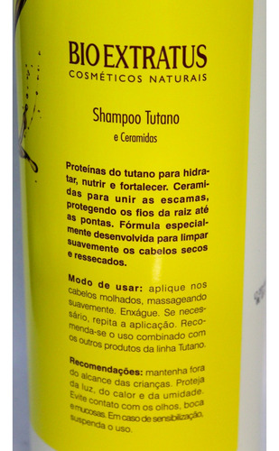 Shampoo Tutano Bio Extratus Força E Maciez 1 Litro