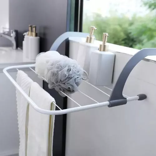Secadora de ropa - Tendedero colgante para radiador y balcón, tamaño pequeño,  gran capacidad de secado, blanco