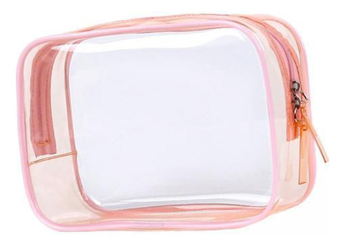 3 Bolsa De Maquillaje Transparente Bolsa De Cosméticos Rosa