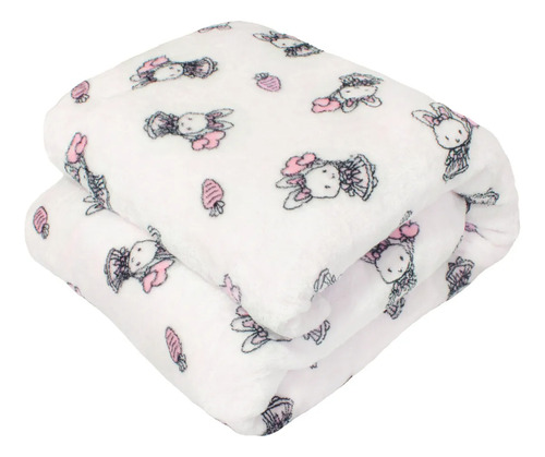 Cobija Para Bebé Calientita Frazada Suave Cobertor Infantil Color Rosa Felpa