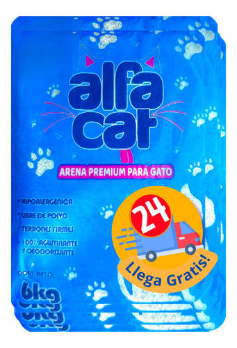 24 Kg Alfa Cat Arena Para Gato 4b X 6 Kg