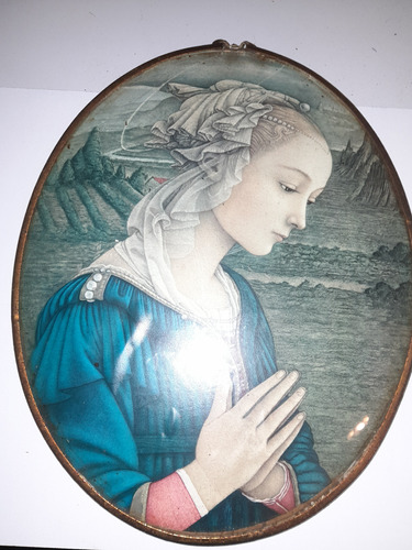 Lc100 Cuadro Antiguo Virgen Niña $25000