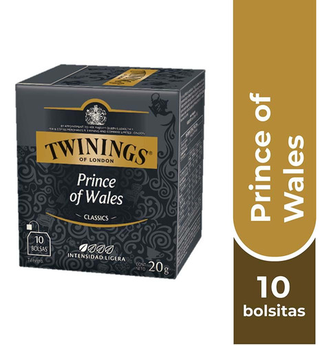 Twinings Té Prince Of Wales (etiqueta Negra) X 10 Bolsitas