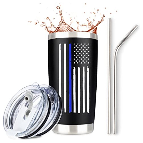 Jenvio Thin Blue Line Police Tumbler Silenciosa De Mg3xt