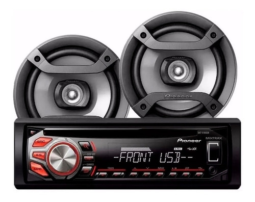  Pioneer Dxt-x186ubn Autoestereo + 2 Parlantes Usb Cd Mp3