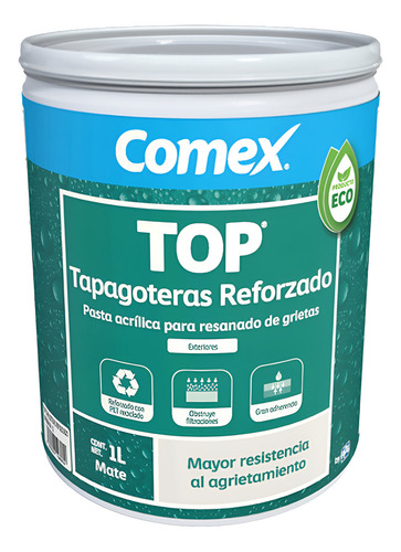 Top® Tapagoteras Reforzado 1 Litro Comex Color Blanco