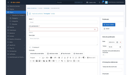 Sistema Para Site De Noticias E Blog