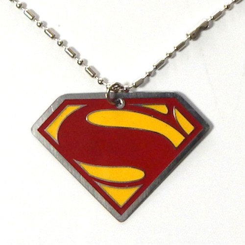 Superman Dije Collar Escudo Traje Clark Kent