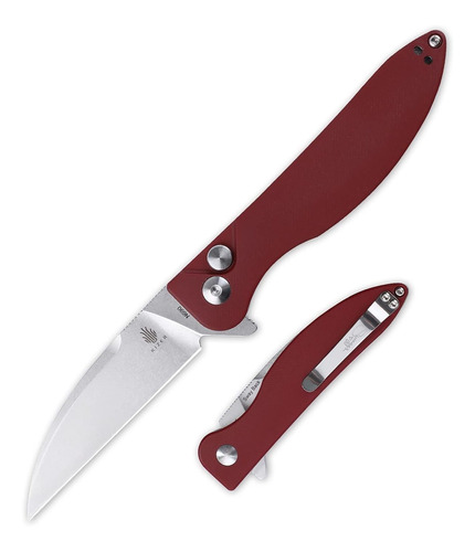 Kizer Cuchillo De Bolsillo Swayback, Mango De Micarta Rojo Y