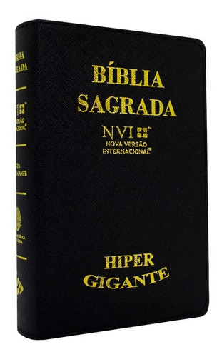 Bíblia Sagrada Nvi Letra Hipergigante Média Luxo Preta, De #n/a. Série 1 Editora Ebenezer, Capa Mole, Edição 1 Em Português, 2022