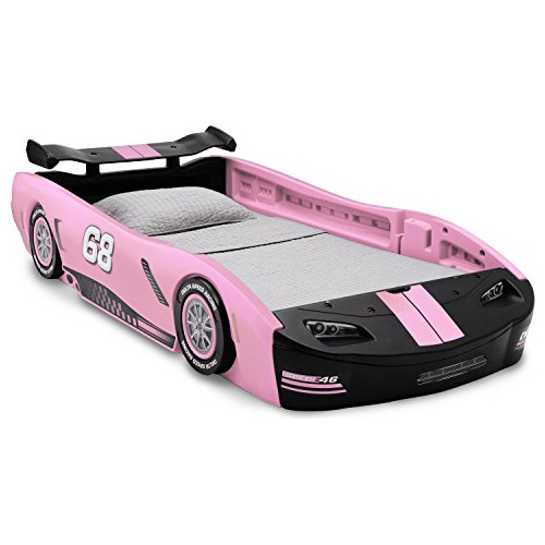 Delta Niños Turbo Carrera De Coches Cama Doble, Rosa