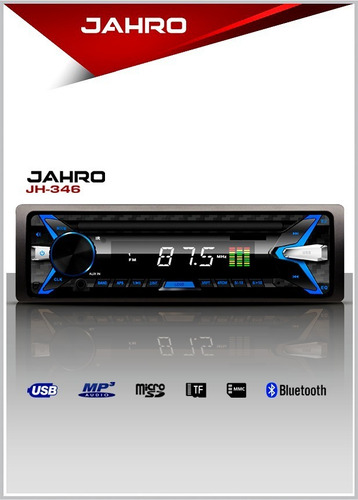 Imagen 2 de 6 de Estereo Jahro Jh-346 Usb Bluetooth Control Estuche