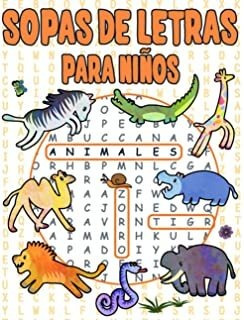 Sopas De Letras Para Niños: Animales 72 Rompecabezas P Lmz1