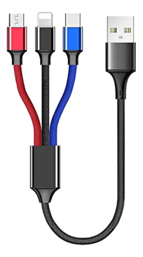 Cable De Carga Usb Universal Con Micro Y Usb-c Fo