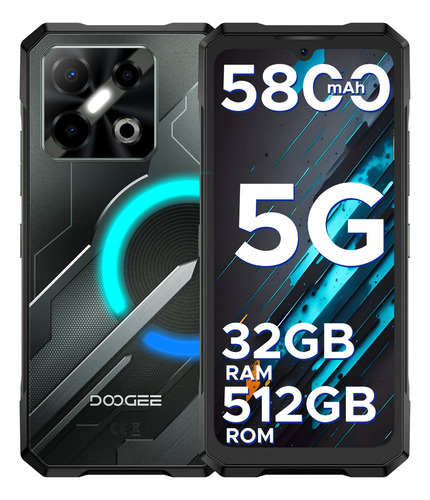 Doogee Blade Gt Pro Celular 5G Smartphone Dimension 7025 Octa Core 2.5 GHz 32 GB RAM+512 GB ROM Android 14 Screen 6.72 FHD+ 120 Hz Cámara 100 MP NFC