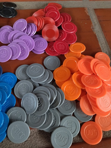 Fichas De Jogo Poker Antigas (Usado)