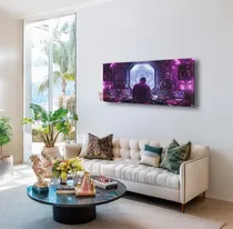 Comprar Cuadro Panorámico Efecto Flotante Djs Música Mate 120x50cm