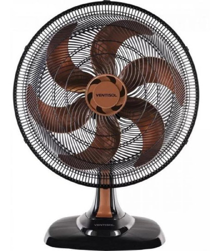 Ventilador De Mesa 40cm 6pas Turbo Oscilante Premium Bronze Voltagem 220v