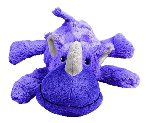 Brinquedo médio Kong Plush Cozie Rosie Rhinno para cães — design de rinoceronte de cor violeta