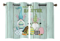 Comprar Cortinas Para Ventana De Pascua, 2 Paneles, Cortinas De Gnom