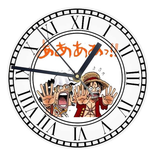 Reloj Redondo Madera Brillante One Piece Mod 39