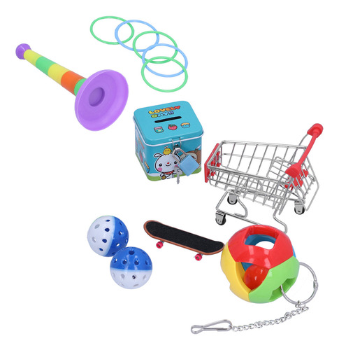 Juego De Juguetes Para Pájaros, 7 Piezas, Rompecabezas, Mini