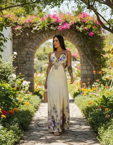 Vestido Feminino Longo Estampado 3d Luxo Com Fenda Lateral