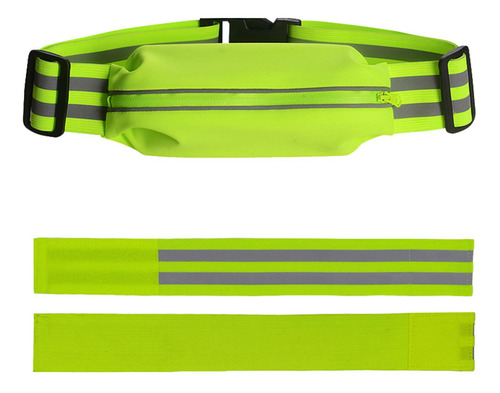 Correas De Tira 1 Cinturón Y 2 Brazaletes Verde