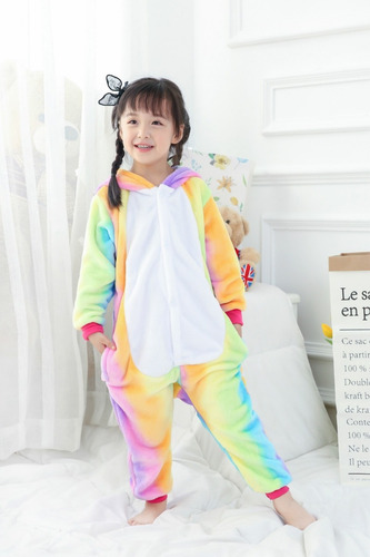 Kigurumi Pijama Niño Plush Disfraz Unicornio Multicolor