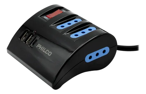 Extensión De Escritorio 3 En 1 Ac/usb/usb-c Philco