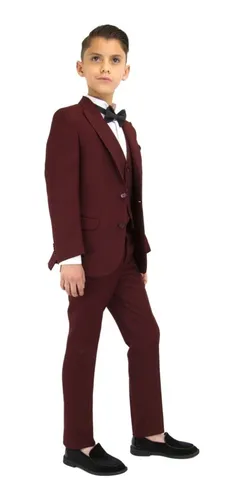 Traje Nino Color Vino MercadoLibre