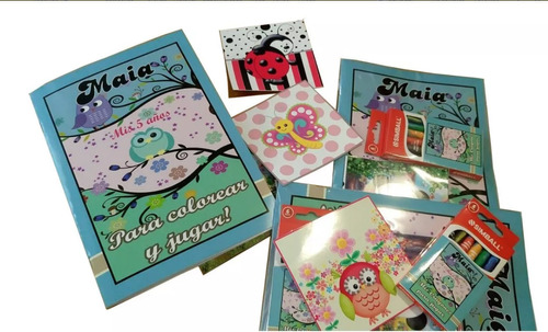 Libritos Para Colorear  Personalizados + Stickers X15