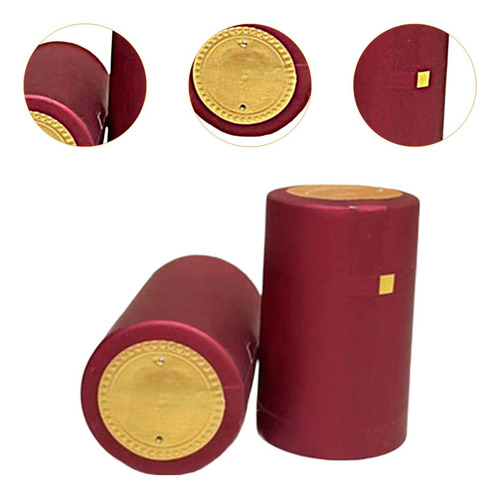 100 Tapas Para Botellas De Vino, Accesorios Decorativos Rojo