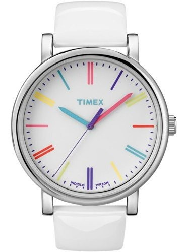 Timex Heritage Easy Reader Correa De Cuero Blanca Reloj Unis