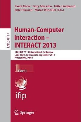 Libro Human-computer Interaction -- Interact 2013 - Paula...