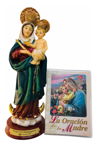 Virgen De Chiquinquira En Porcelana Italiana 23cm + Libro