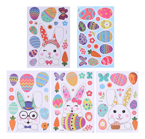 Pegatinas De Pared Con Forma De Conejo, Pegatinas De Pascua,