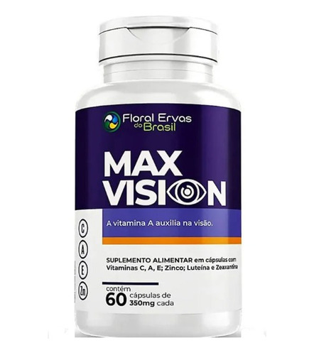 Max Vision 60 Cáps Luteína Zeaxantina Vitaminas C A E Zinco