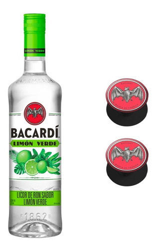 Ron Bacardi Limon Verde 750 Ml + Clip Bacardí