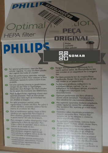 Imagem 2 de 3 de Filtro Cilíndrico Philips Easy Clean Fc8047/02 883804702010
