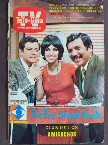 Feliz Navidad Club De Los Amigochos Revista Tele-guía 1972