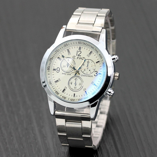 Relogio Pulso Social Analogico Aço Inox Masculino Lançamento