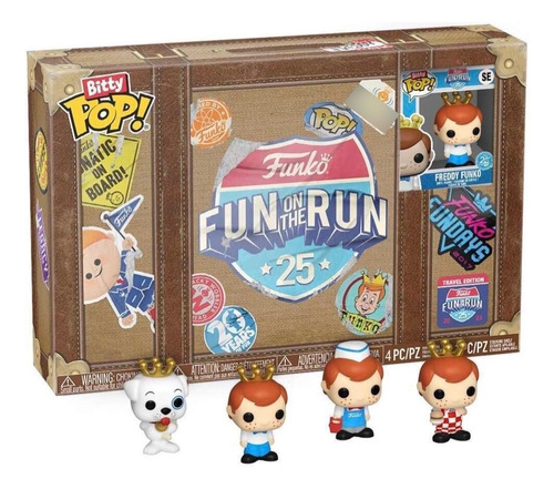 4 Mini Figura Bitty Pop! Freddy Funko 4pc Con Case Apilable