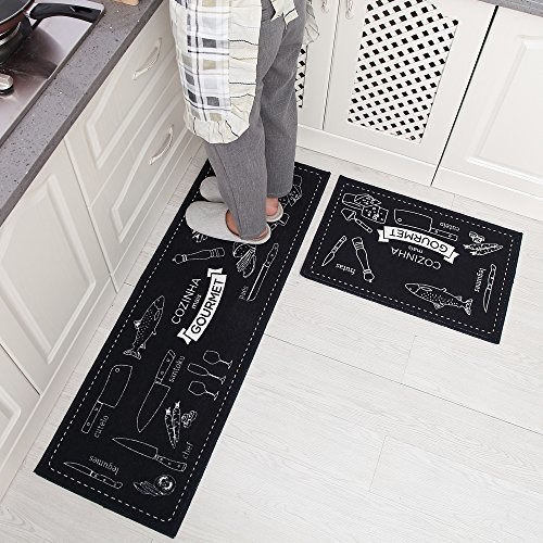 Carvapet - Alfombra De Cocina Antideslizante, 2 Piezas, Resp