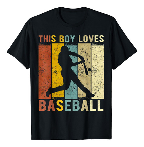 Camiseta De Beisbol Para Ninos De This Boy Loves Baseball, N
