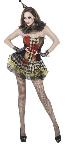 Señoras Fiebre Sexy Zombie Aterrador Payaso Halloween Horror