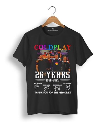 Remera: Coldplay 26 Year Memoestampad
