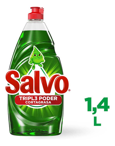 Lavatrastes Líquido Salvo Limón Triple Poder 1.4 Litros