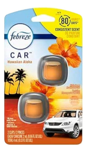 Febreze Aromatizante Auto Pack 2 Pzas De 2 Ml Hawaiian Aloha